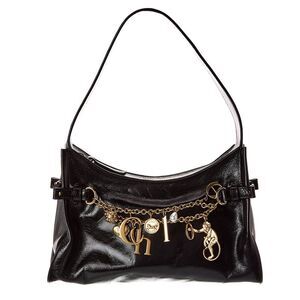 Chloé Charms Leather Hobo Bag, Black